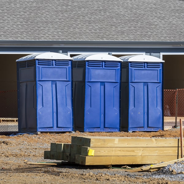 what is the expected delivery and pickup timeframe for the portable toilets in Warrensville Heights